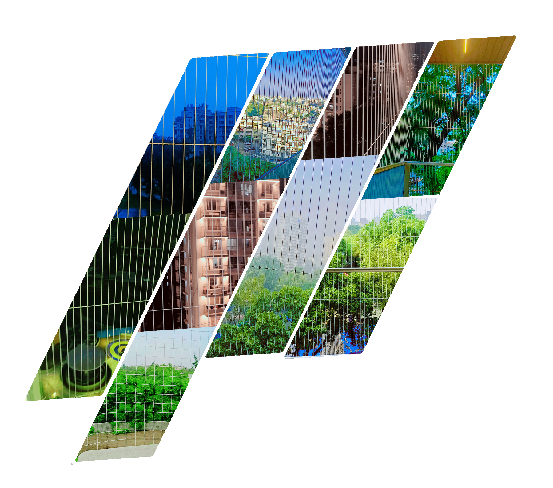 Residential Bird Nets for Balcony Safety - Free Measurement and Installation by AS Enterprises Solution in Vapi, Silvassa, Valsad, Gujarat, and Mumbai! Call Now: 8051800912